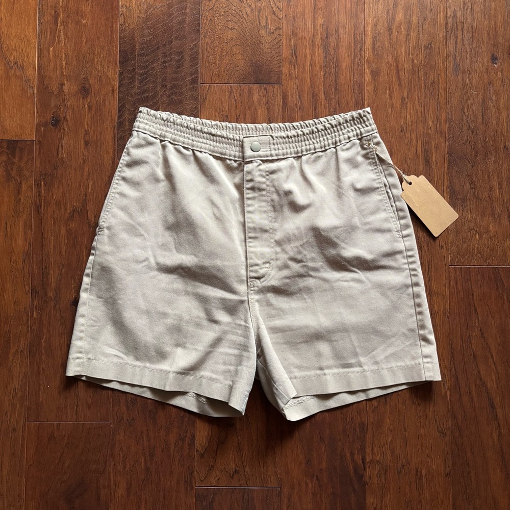 Vintage Land’s End Khaki Safari Shorts High Waist Cotton | Size M